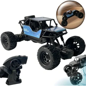 Carrinho Controle Remoto 4x4 Recarregável Azul 1:18 Offroad