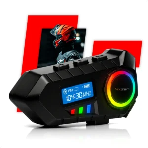 Fone De Ouvido Capacete Bluetooth Moto Comunicador Sem Fio Lançamento Com Visor Fm Microfone Rgb Headset Wireless Modelo Novo Nixzen